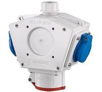 Mennekes STANDARD DELTA-Box 92915: 1 enchufe CEE de 16A 5P, 2 enchufes Schuko de 16A