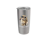 Mens Boys Girls Do What I Want Mini Holland Lop Rabbit Lover Vaso térmico de acero inoxidable de doble pared