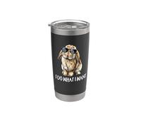 Mens Boys Girls Do What I Want Mini Holland Lop Rabbit Lover Vaso térmico de acero inoxidable de doble pared