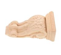 Ménsula de Columna Romana Estilo Europeo Clásico de Madera, Tallada | Madera Maciza sin Pintar, Superficie Pintable y Reutilizable, para Techos, Marcos de Puerta y Boda