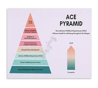 Mental Health Wall Art ACES Pyramid Poster Canvas Painting for Healing Spaces and Home Living Room Bedroom(Framed,16x24inch(40x60cm))