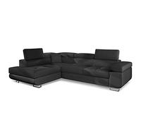 Menzzo Antoni - Sofá Convertible (Poliuretano), Negro, 200