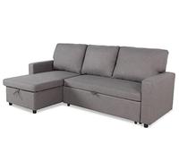 Menzzo Baleares Sofás, Tela, Gris, L215 x P133 x H83 cm