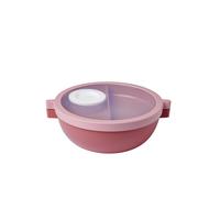 Mepal - Fiambrera bento básica Vita - Fiambrera con compartimentos - Recipiente para aliño y bandeja - Bento box - Bol para ensaladas - 1500 ml - Vivid mauve