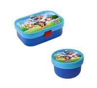Mepal | Caja de frutas y bento para niños | Campus meets Fruits | Apto para lavavajillas y libre de BPA | 300 y 750 ml | Con compartimentos, tenedor y cierre de clip | Perfecto para aperitivos y