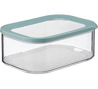 Mepal Caja de queso Modula - 2000 ml - Nevera para queso y queso rebanado - Con inserto anticondenas - Apto para lavavajillas, plástico, verde nórdico, 22,4 x 16 x 8,6 cm