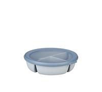 Mepal - Cuenco Bento 3 compartimentos múltiple Cirqula - Caja hermética de almacenamiento de alimentos - Táper para separar la comida - Meal prep containers & recipientes para alimentos - Nordic blue