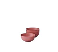 Mepal - Cuenco para servir 4 piezas Silueta - Apto para lavavajillas y microondas - Plato para ensaladas - Platos para tapas - Vajilla - 250 ml - Vivid mauve