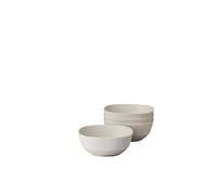 Mepal - Cuenco para servir 4 piezas Silueta - Apto para lavavajillas y microondas - Plato para ensaladas - Platos para tapas - Vajilla - 250 ml - Nordic white