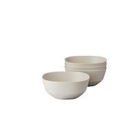 Mepal - Cuenco para servir 4 piezas Silueta - Apto para lavavajillas y microondas - Plato para ensaladas - Platos para tapas - Vajilla - 750 ml - Nordic white