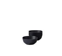Mepal - Cuenco para servir 4 piezas Silueta - Apto para lavavajillas y microondas - Plato para ensaladas - Platos para tapas - Vajilla - 250 ml - Nordic black