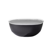 Mepal - Cuenco para servir con tapa Silueta - Apto para lavavajillas y microondas - Plato para ensaladas - Platos para tapas - Vajilla - 5000 ml - Nordic black