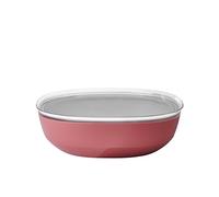 Mepal - Cuenco para servir con tapa Silueta - Apto para lavavajillas y microondas - Plato para ensaladas - Platos para tapas - Vajilla - 4000 ml - Vivid mauve