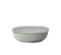 Mepal - Cuenco para servir con tapa Silueta - Apto para lavavajillas y microondas - Plato para ensaladas - Platos para tapas - Vajilla - 4000 ml - Nordic sage