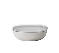 Mepal - Cuenco para servir con tapa Silueta - Apto para lavavajillas y microondas - Plato para ensaladas - Platos para tapas - Vajilla - 4000 ml - Nordic white