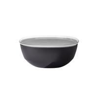 Mepal - Cuenco para servir con tapa Silueta - Apto para lavavajillas y microondas - Plato para ensaladas - Platos para tapas - Vajilla - 5000 ml - Nordic black
