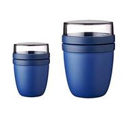 Mepal Duo Pack Ellipse - Fiambrera, polipropileno (PP), PCTG, 04, azul vivo
