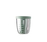 Rosti Mepal – Envase Ellipse para frutas y verduras 600 ml con tenedor y escurridor Nordic Sage