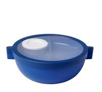 Mepal - Fiambrera bento básica Vita - Fiambrera con compartimentos - Recipiente para aliño y bandeja - Bento box - Bol para ensaladas - 1500 ml - Vivid blue