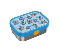 Mepal - Fiambrera Bento de Acero Inoxidable Campus - Caja Bento para Niños - Fiambrera con Compartimentos y Tenedor - Caja con Cierre de Clip - Apto para Lavavajillas - 750 ml - Stitch