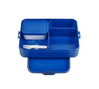 Mepal - Fiambrera Bento Take A Break Large - Lonchera Con Bento Box - Lunch Box para Sándwiches, Pequeños Tentempiés y Sobras - Merienda & Almuerzo - Con Compartimentos - 1500 ml - Vivid Blue