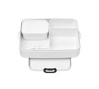 Mepal - Fiambrera Bento Take A Break Large - Lonchera Con Bento Box - Lunch Box para Sándwiches, Pequeños Tentempiés y Sobras - Merienda & Almuerzo - Con Compartimentos - 1500 ml - White