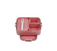Mepal - Fiambrera Bento Take A Break midi - Lonchera Con Bento Box - Lunch Box para Sándwiches, Pequeños Tentempiés y Sobras - Merienda & Almuerzo - Con Compartimentos - 900 ml - Vivid Mauve