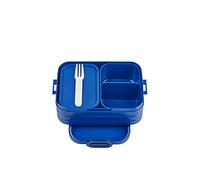 Mepal - Fiambrera Bento Take A Break midi - Lonchera Con Bento Box - Lunch Box para Sándwiches, Pequeños Tentempiés y Sobras - Merienda & Almuerzo - Con Compartimentos - 900 ml - Vivid Blue