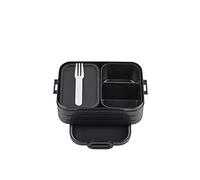 Mepal - Fiambrera Bento Take A Break midi - Lonchera Con Bento Box - Lunch Box para Sándwiches, Pequeños Tentempiés y Sobras - Merienda & Almuerzo - Con Compartimentos - 900 ml - Nordic Black