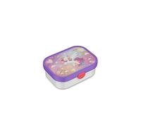Mepal - Fiambrera Campus - Bento Box para Niños - Lonchera con Compartimento y Tenedor - Fiambrera con Cierre de Clip - Sin BPA y apta para Lavavajillas - 750 ml - Unicorn Glow