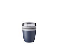 Mepal - Fiambrera Ellipse Mini - Práctico Vaso para Yogur y Muesli - Compartimentos separados para Porta Alimentos - Apto para Congelador, Microondas y Lavavajillas - 300 ml + 120 ml - Nordic Denim