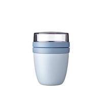 Rosti Mepal Fiambrera Ellipse Mini - Yogur/muesli, compartimentos, 300+120ml, Nordic Blue