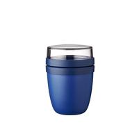 Mepal Fiambrera Ellipse Mini – 300+120 ml, compartimentos, microondas/lavavajillas – Vivid Blue