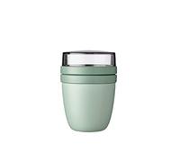 Mepal Fiambrera Ellipse – Vaso yogur y muesli, compartimentos separados, 500+200 ml – Nordic Sage