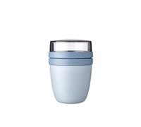 Mepal Fiambrera Ellipse – Vaso yogur/muesli 500+200 ml, con compartimentos, Nordic Blue