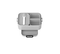 Mepal Fiambrera Midi con caja Bento, para 2 sándwiches o 4 rebanadas de pan, fiambrera para pequeños aperitivos y sobras, para adultos, con compartimentos, color gris frío