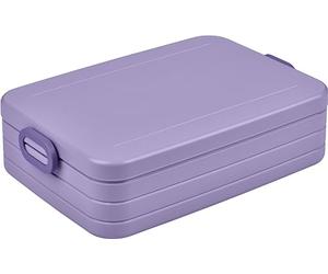 Mepal - Fiambrera Take a Break Large - Fiambrera To Go - Para 4 sándwiches u 8 rebanadas de pan - Caja de comida con división - Apto para lavavajillas - 1500 ml - Vivid Lila, 1076535574600