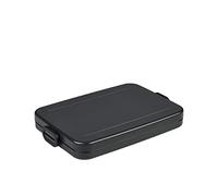 Mepal - Fiambrera Take A Break plana - Lonchera Ideal Para Bolsa De Portátil O Mochila - Lunch Box De Forma Plana para 2 Bocadillos O 4 Rebanadas De Pan - 800 ml - Nordic Black