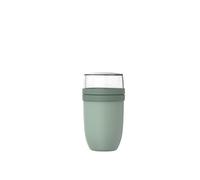 Mepal - Fiambrera XL Ellipse - Práctico Vaso para Yogur y Muesli - Compartimentos Separados para Yogur y Muesli - Apto para Congelador, Microondas y Lavavajillas - 750 + 300 ml - Nordic sage