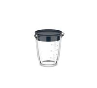 Mepal - Jarra medidora de vidrio con tapa Chef it - Medidas grabadas de fácil lectura - Apto para microondas y horno, sin tapa - Apto para lavavajillas - 500 ml - Navy