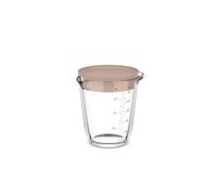Mepal - Jarra medidora de vidrio con tapa Chef it - Medidas grabadas de fácil lectura - Apto para microondas y horno, sin tapa - Apto para lavavajillas - 500 ml - Chalk