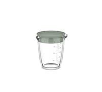Mepal - Jarra medidora de vidrio con tapa Chef it - Medidas grabadas de fácil lectura - Apto para microondas y horno, sin tapa - Apto para lavavajillas - 500 ml - Nordic sage
