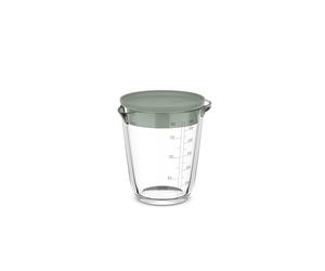 Mepal - Jarra medidora de vidrio con tapa Chef it - Medidas grabadas de fácil lectura - Apto para microondas y horno, sin tapa - Apto para lavavajillas - 500 ml - Nordic sage