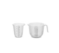 Mepal - Juego de 2 vasos medidores Chef it - Escala grabada fácil de leer - Mango ergonómico - Material ligero - 500 + 1000 ml - Transparente