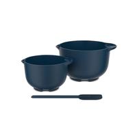 Mepal - Juego de 3 cuencos para mezclar Chef it - 3000 + 1500 ml - azul | Base antideslizante, apta para microondas y lavavajillas, cuencos con espátula para masa, material resistente hasta 110 °C