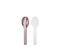 Mepal - Juego de Cubiertos de 3 Piezas Ellipse - Cuberteria para llevar - Consta de cuchillo, tenedor y cuchara - Set de Cubiertos con Estuche de Viaje - Acero Inoxidable - Vivid Mauve