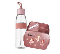 Mepal Juego de fiambrera personalizada, fiambrera con caja de bento, botella de agua Ellipse de 500 ml, bailarina (rojo medio)