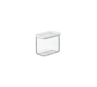Mepal Juego de recipientes de almacenamiento Modula, 425 ml, recipiente de plástico con tapa, 4 unidades, ideal para guardar alimentos, apilable y ahorra espacio, apto para lavavajillas, blanco