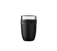 Mepal Lunchpot Ellipse - Edición Negra - Práctico recipiente térmico para alimentos de 500 ml, vaso para yogur, para llevar - Mantiene los alimentos calientes o fríos durante mucho tiempo