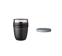 Mepal Lunchpot - Juego de 2 en 1, polipropileno (PP), PCTG, 03, color negro nórdico
